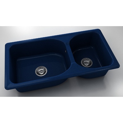 FAT Mивка Classic 214, Polymer marble, 10 Син гранит, с включен сифон