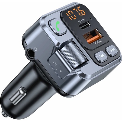 Blavec Блутут FM трансмитер и зарядно за кола за мобилни устройства - Blavec TR-05 Bluetooth FM Transmitter and Car Charger (TFMFTR05-B)