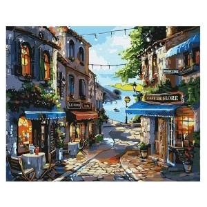 Ideyka painting by numbers Seaside restaurants KHO3652 40x50 AP0025