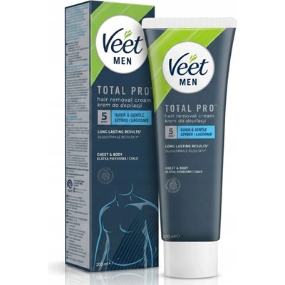 VEET Pánský depilační krém na hrudník a tělo pro muže 200 ml