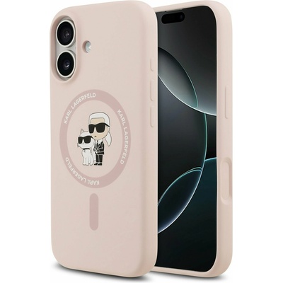 KARL LAGERFELD Liquid Silicone Karl and Choupette MagSafe Задний Чехол для iPhone 17 Pink Karl Lagerfeld | Rozov | ЖЕНИ | UNI