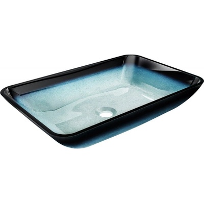 Mexen Megan стъклена умивалник за плот 56 x 36 cm, син - 24135647 (24135647)