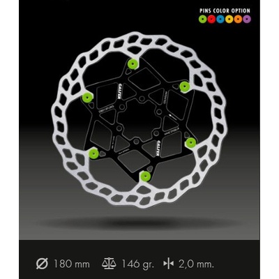 Galfer Floating Disc Wave 6 děr 180 mm oranžové čepy