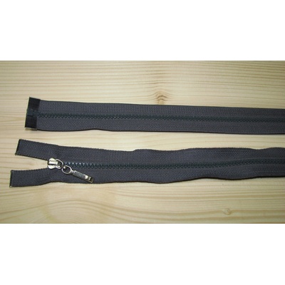 Kostenný zips šedá tmavá 3mm deliteľný jednosmerný 60cm