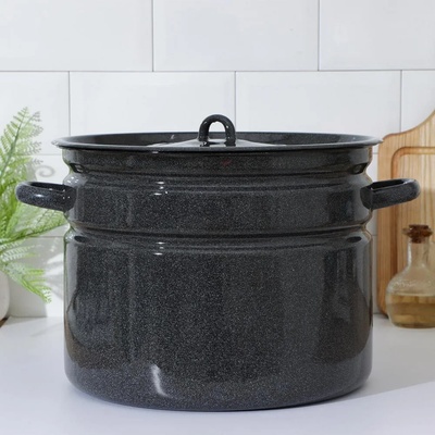 idilia 32 см голяма емайлирана тенджера - казан 16 литра с капак idilia (0129293)