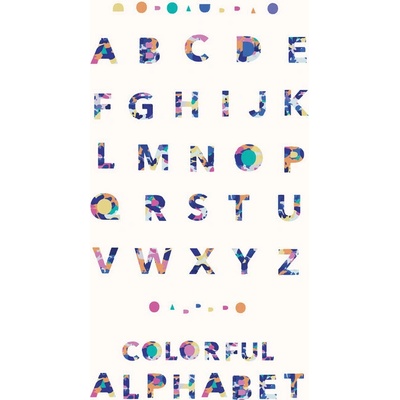 Plagát, Obraz - Colorful Abstract Alphabet, Danushka Abeygoda, 26.7 × 40 cm