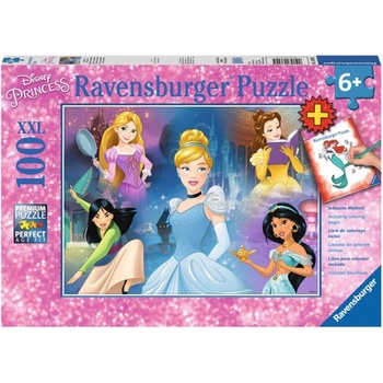 Ravensburger Disney princezny + omalovánky 100 dílků