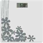 Tefal Premiss Flower PP1430V0 - дигитална везна за баня, 150 кг, стъкло - бяла с цветя