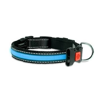 KAR Obojek nylon LED USB nabíjecí