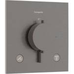 Hansgrohe Ecostat Comfort E - Термостатичен смесител за вграждане, за 2 уреда, матиран черен хром 33711340 (33711340)