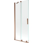 Mexen Velar двукрила плъзгаща се преграда за вана 80 x 150 cm, прозрачна, розово (896-080-000-01-60)