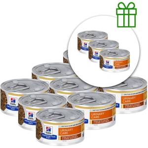 Hill's Hill s Prescription Diet Feline Stew c/d Multicare с пиле и зеленчуци 82 г, 9+3 БЕЗПЛАТНО