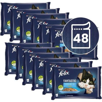 Felix Fantastic losos a platýs v želé 48 x 85 g