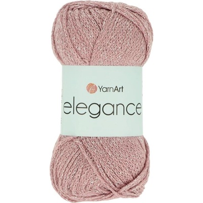 Yarnart Elegance 110 staroružová so strieborným vláknom