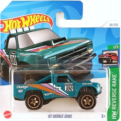 Mattel Hot Wheels '87 Dodge D100 HW Reverse Rake HTD17