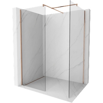Mexen Kioto душова преграда Walk-in 155 x 110 см, прозрачна, четкана мед (800-155-202-65-00-110)
