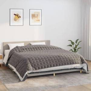 vidaXL Утежнено одеяло сиво 220x260 см 11 кг плат (350784)