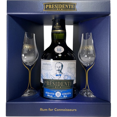 Presidente Marti 15y 40% 0,7 l (dárkové balení 2 sklenice)