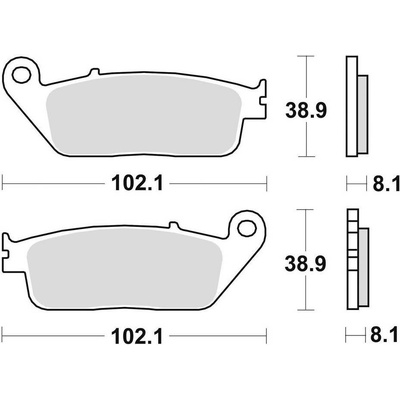 Brzdové destičky, BRAKING (sinterová směs CM55) 2 ks v balení M501-206