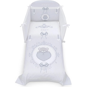 Italbaby Бебешки спален комплект Italbaby - Baby Chic Maxi, 5 части, сив (100.0004.8)
