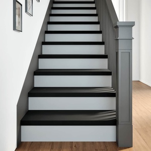 vidaXL Стълбищни стъпала, 8 бр, кафяво-черни, 80x30x2 см, дъб масив (3283032)