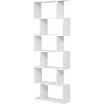 Bílá knihovna VASAGLE 6 polic, volně stojící regál