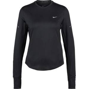 Nike Дамска тениска Nike Women's Swift DF UV Long-Sleeve Crew Running Top Running shirt - Black / Reflective Silver - размер XL (916-4637-0115)