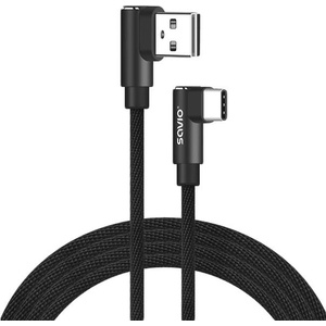 SAVIO CL-164 USB-A към USB-C черен кабел с дължина 2 м (CL-164) (CL-164)