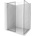 Mexen Kioto душ екраник Walk-in 80 x 80 см, черна рамка, бяла - 800-080-202-20-70-080 (800-080-202-20-70-080)