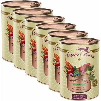Terra Canis Market Ragout Beef with broccoli blueberries & sage 6 x 385 g