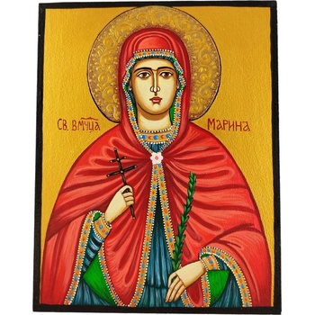 Image 1 of РЪЧНО РИСУВАНА ИКОНА СВЕТА МАРИНА