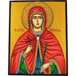  РЪЧНО РИСУВАНА ИКОНА СВЕТА МАРИНА
