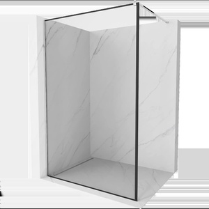 Mexen Kioto Душ стена Walk-in 90 x 200 см, черна рамка 8 мм, хром - 800-090-101-01-70 (800-090-101-01-70)