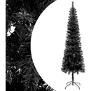 vidaXL Úzky vianočný stromček čierny 210 cm