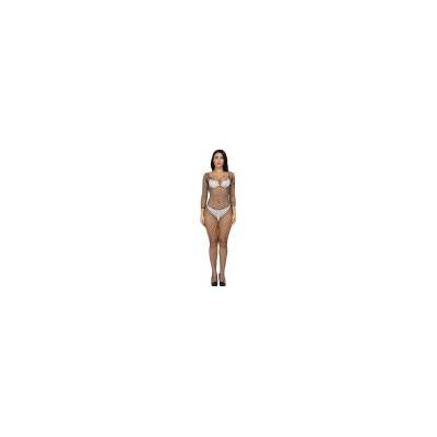 Bdsm-Boundage-Shop Sexy transparentní síťovaný bodystocking w256 Černá