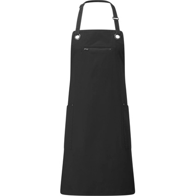 Premier PR121 Zástěra s laclem a bočními kapsami Barley černá Charcoal