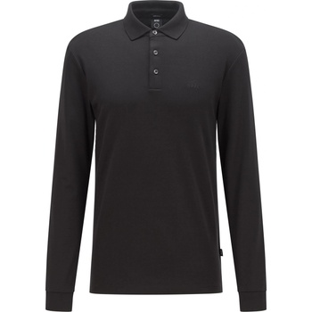 Boss Блуза с яка Boss Men's HBB Pado 30 Long-Sleeve Polo Shirt Iconic Logo Embroidered - Black 001