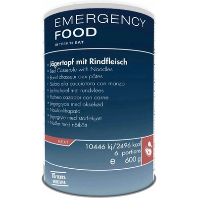 Trek'n eat Emergency Food Těstoviny s hovězím na voňavém koření na lovecký způsob 600 g