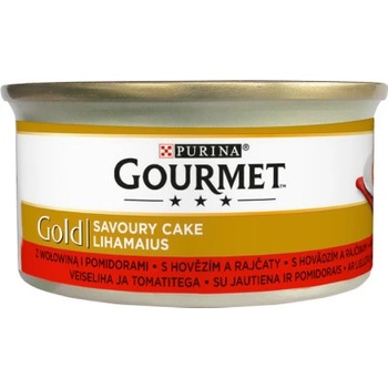 Gourmet GOLD Savoury Cake s hovädzinou a rajčinami 12 x 85 g