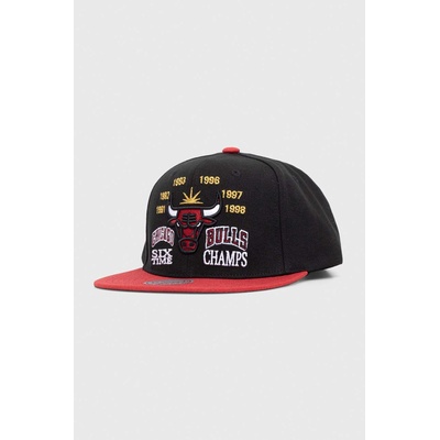 Mitchell&Ness Шапка с козирка Mitchell&Ness x Chicago Bulls в черно с апликация (HHSS6269.CBUYYPPPBLCK)