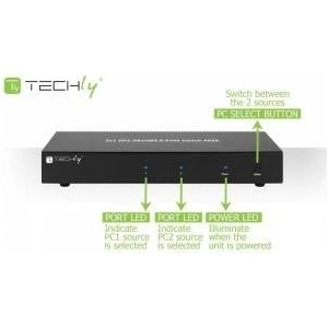 Techly 101928 KVM 2/1 Displayport/USB Switch
