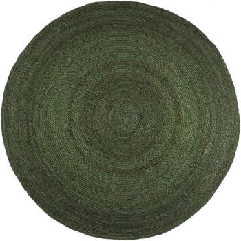 Image 1 of My Soul Depot Кръгъл килим от юта в тъмнозелено ø150 (zp905fg150)