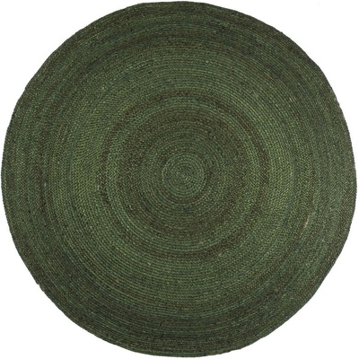 My Soul Depot Кръгъл килим от юта в тъмнозелено ø150 (zp905fg150)