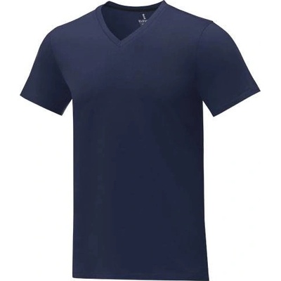 Pánske tričko s krátkym rukávom a výstrihom do V Somoto modrá