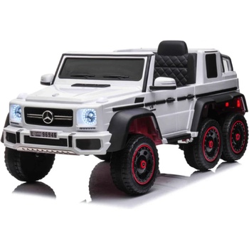 ROLLZONE Mercedes-Benz G63 6x6 12V - Детски акумулаторен джип, Бял, EVA гуми, 4x4 (G63-AMG-6X6-white)