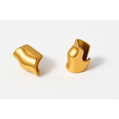 SARINES Zlatý asymetrický earcuff ve futuristickém designu 1ks S1243