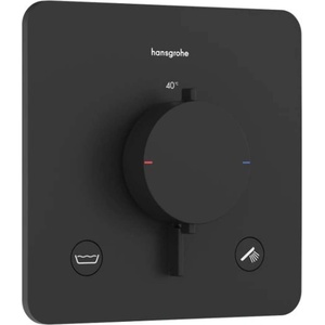 Hansgrohe Ecostat Comfort Q - Термостатичен смесител за вграждане за 2 консуматора, черен мат 33717670 (33717670)