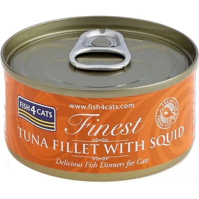 Fish4Dogs Fish4cats Най-добро филе от тон на риба с калмари 70 г