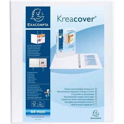 Exacompta Папка Kreacover, А4, с 4 ринга, 3 джоба, PP, 47 mm (1070140025)