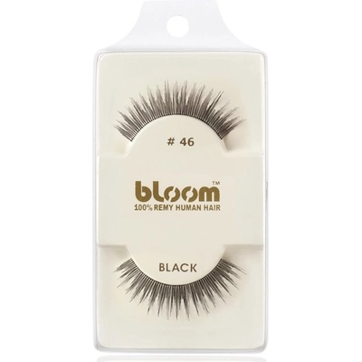 Bloom Natural nalepovacie mihalnice z prírodných vlasov No. 46 Black